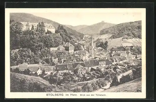 AK Stolberg / Harz, Blick von der Töllebank