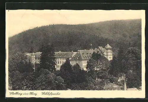 AK Stolberg / Harz, Partie am Schloss