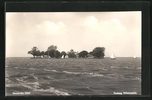 AK Wilhelmstein, Blick über das Steinhuder Meer zur Festung