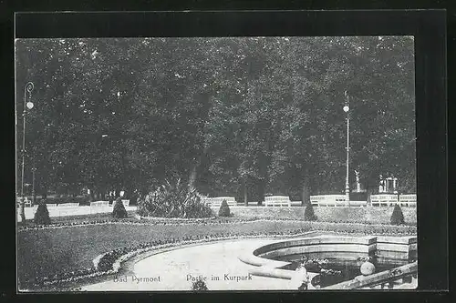 AK Bad Pyrmont, Partie im Kurpark