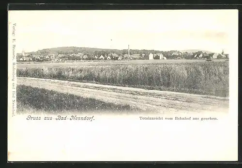 AK Bad Nenndorf, Ortstotale vom Bahnhof aus