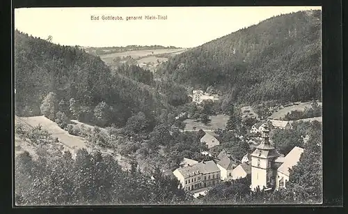 AK Bad Gottleuba, Blick auf den Ort auch bekannt als Klein-Tirol