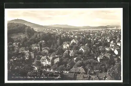 AK Blankenburg im Harz, Blick von der Schlossterrasse