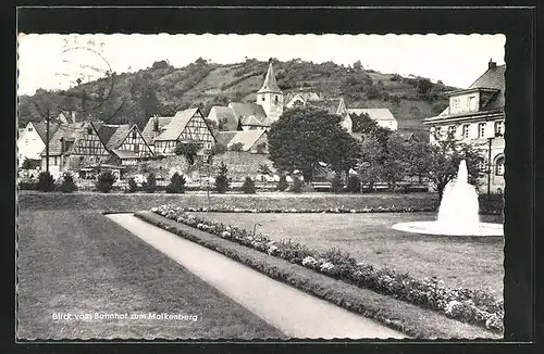 AK Bad Orb /Spessart, Blick vom Bahnhof zum Molkenberg