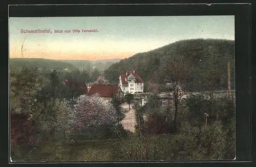 AK Schwentinethal, Blick von der Villa Fernsicht