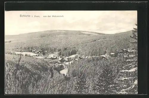 AK Schierke /Harz, Panorama von der Helenenruh aus