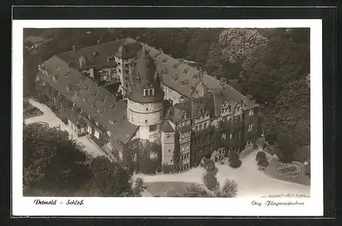 AK Detmold, Fliegeraufnahme vom Schloss