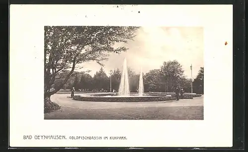 AK Bad Oeynhausen, Goldfischbassin im Kurpark