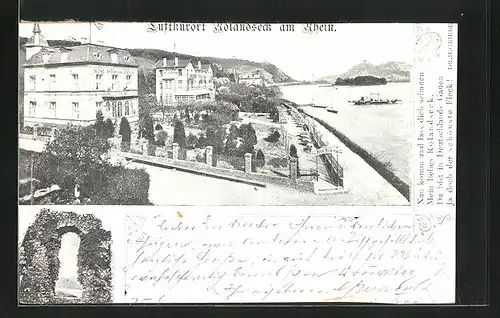 AK Rolandseck a. Rh., vor dem Hotel Bellevue am Rheinufer