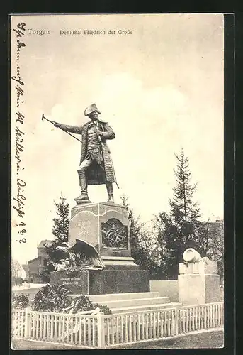 AK Torgau, Denkmal von Friedrich der Grosse