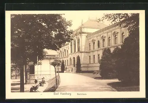 AK Bad Harzburg, Badehaus im Sonnenschein