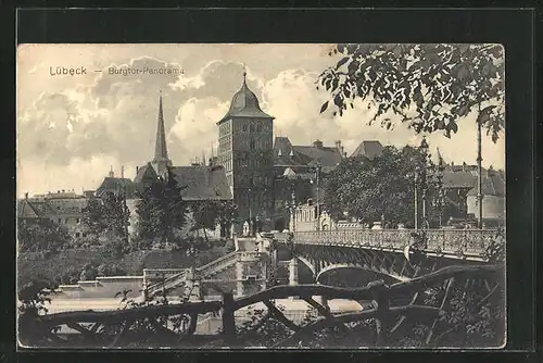 AK Lübeck, Burgtor-Panorama