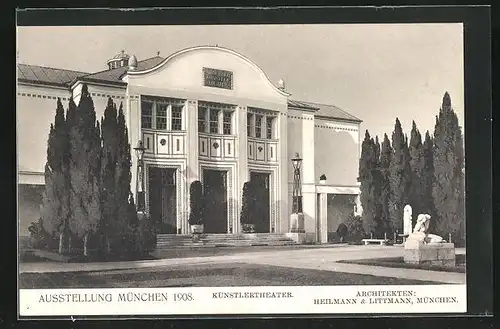 AK München, Ausstellung 1908, Kunstlertheater