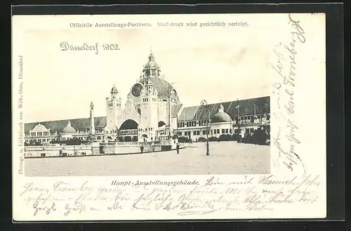 AK Düsseldorf, Ausstellung1902, Haupt-Ausstellunggebäude