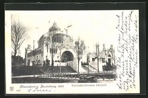 AK Düsseldorf, Ausstellung 1902, Eisenbahn-Direction Elberfeld