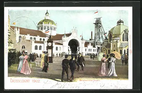 AK Düsseldorf, Ausstellung 1902, Bergbaulicher Verein