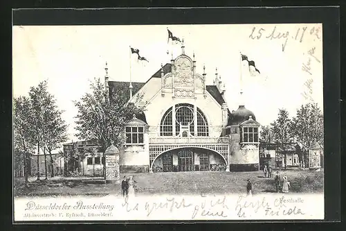 AK Düsseldorf, Ausstellung 1902, Festhalle