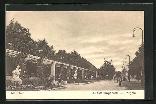 AK München, Ausstellungspark-Pergola