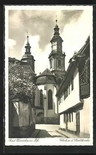 AK Bad Windsheim / Mfr., Blick auf die Stadtkirche