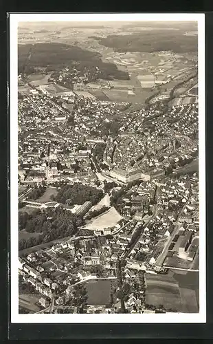AK Ansbach, Luftaufnahme der Stadt