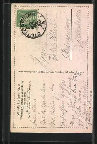AK Stuttgart, Württbg. Gartenbauausstellung 1924, der Ausstellungs-Tempel