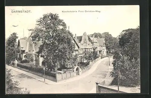 AK Darmstadt, Künstlerkolonie Prinz Christian-Weg