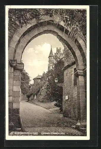 AK Wernigerode, Eingang zum Schlosshof