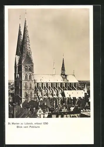 AK Lübeck, St. Marienkirche vom Petriturm