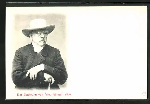 AK Friedrichsruh, Der Einsiedler 1890, Bismarck