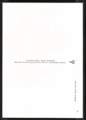 AK Hameln, Panoramablick vom Klüt