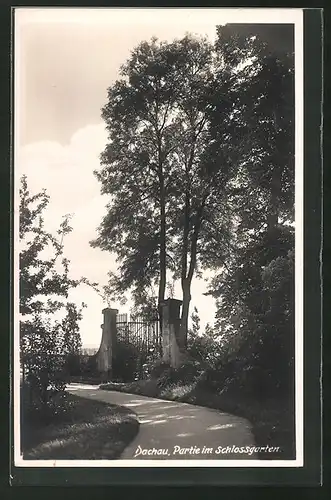 AK Dachau, Idylle im Schlossgarten