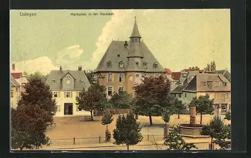 AK Usingen / Taunus, Marktplatz in der Neustadt