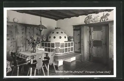 AK Nassereith, Alpenhotel Fernpass, Tiroler Stube im Berghof