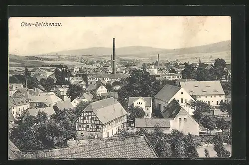 AK Ober-Reichenau, Panoramablick aus der Vogelschau