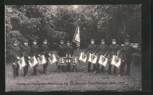 AK Schaffhausen, Fanfaren-Trompeter-Abteilung der Stadtmusik, 1869-1919