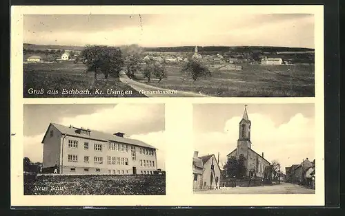 AK Eschbach, Neue Schule, Kirche, Gesamtansicht