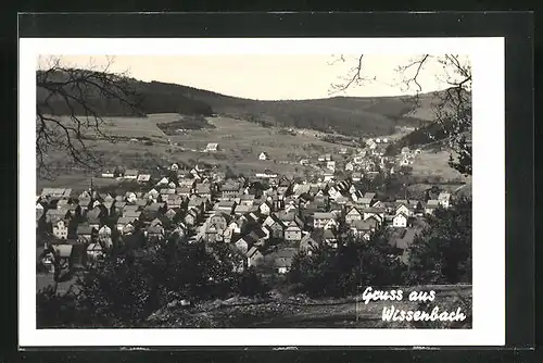 AK Wissenbach / Dillkreis, Blick vom Berg auf den Ort