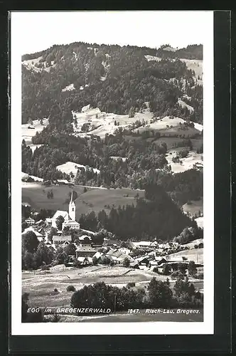 AK Egg im Bregenzerwald, Ortspartie im Gebirge