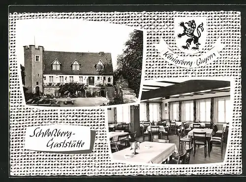 AK Königsberg / Bayern, Schlossberg-Gaststätte, Inh. Heinz Gareus