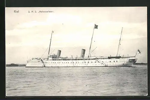 AK Kiel, Kriegsschiff S.M.S. Hohenollern auf See