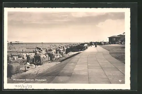 AK Duhnen / Nordsee, Teilansicht mit Promenade