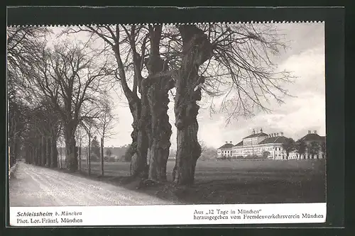 AK Schleissheim b. München, Blick zum Schloss