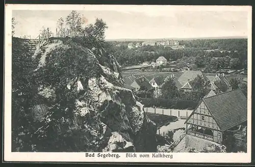 AK Bad Segeberg, Blick vom Kalkberg auf den Ort