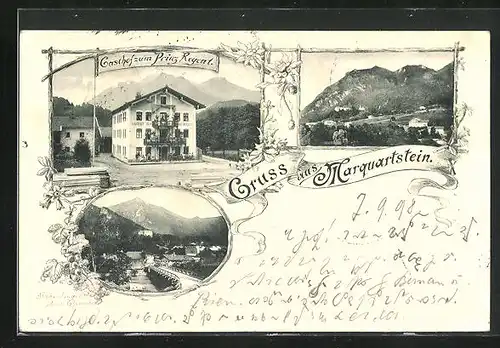 AK Marquartstein, Panorama und Gasthof zum Prinz Regent