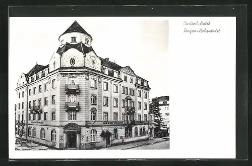 AK Singen-Hohentwiel, Am Central-Hotel Schweizerhof