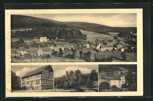 AK Wallenstein, Gasthaus Schmidt, Burg und Forstamt