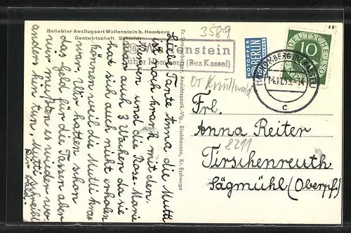 AK Wallenstein, Gasthaus Schmidt, Burg und Forstamt