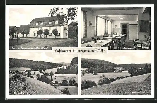 AK Untergeiersnest / Ufr., Gasthaus Zur Linde, Schondra-Tal