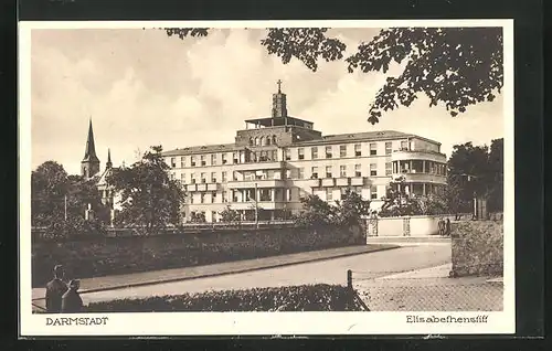 AK Darmstadt, Blick zum Elisabethenstift