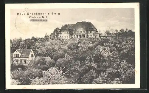 AK Guben, Hotel Haus Engelmann's Berg